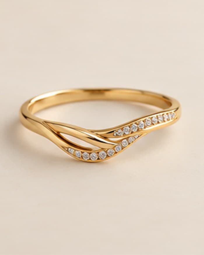 The Aarya Gold Ring detail view
