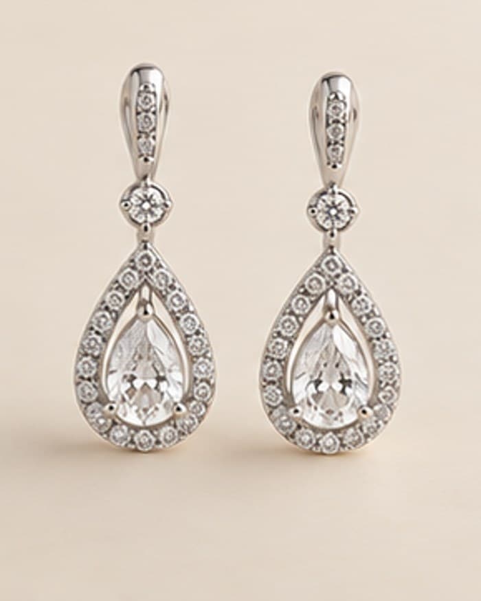The Sitara Silver Earrings detail view