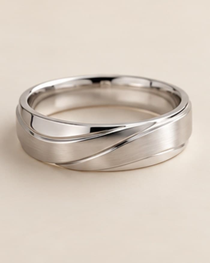The Chandni Silver Ring detail view